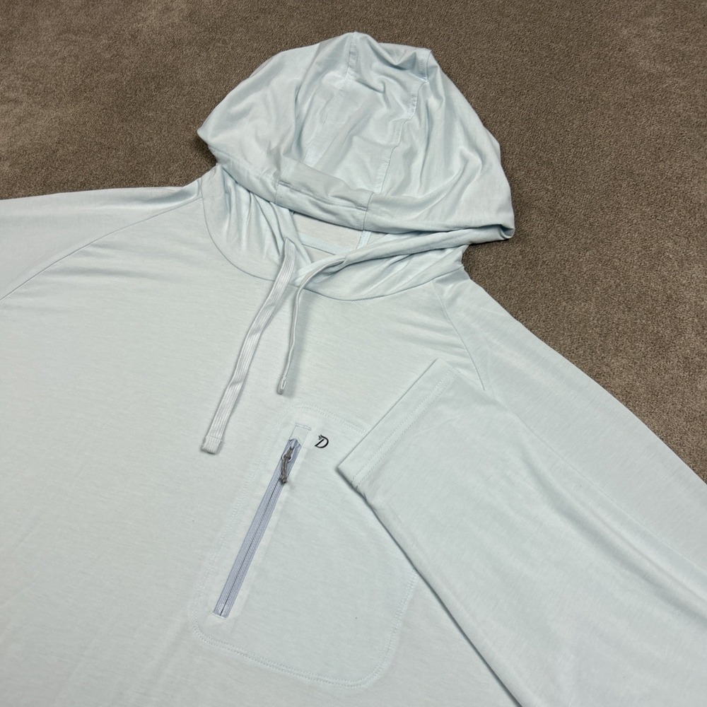 Duck Camp Men's Dri-release Performance Hoodie 3XL Blue Lightweight Stretch
